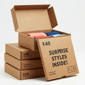 7 Items Mystery Box of Women's Clothes Size XXS, XS And S - Assorted Colors